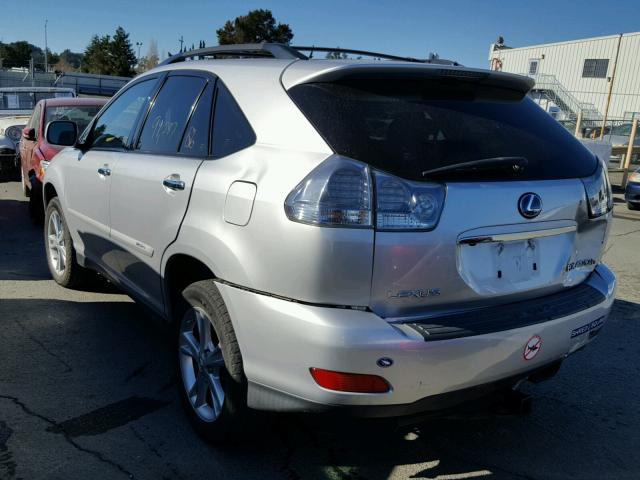 JTJHW31U582063547 - 2008 LEXUS RX 400H SILVER photo 3