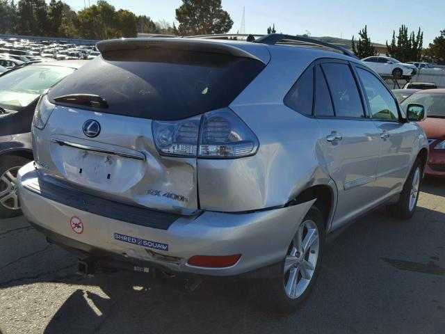 JTJHW31U582063547 - 2008 LEXUS RX 400H SILVER photo 4