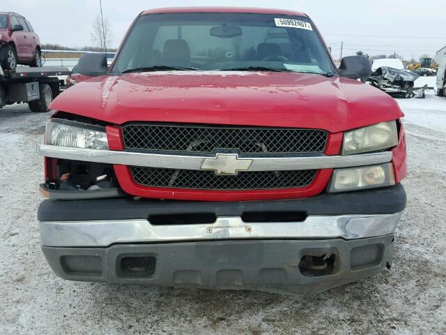 1GCEC14X93Z297943 - 2003 CHEVROLET SILVERADO RED photo 9