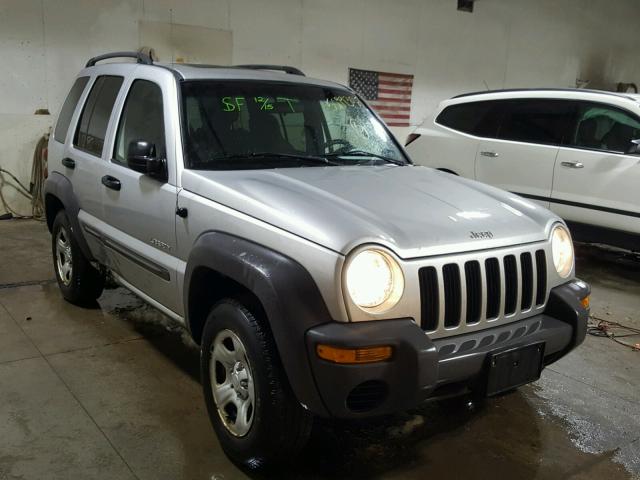 1J4GL48K04W163943 - 2004 JEEP LIBERTY SP SILVER photo 1