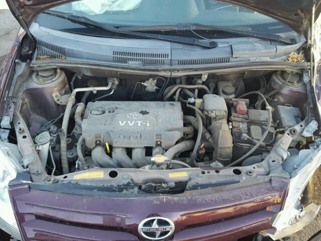 JTKKT624650083534 - 2005 TOYOTA SCION XA MAROON photo 7