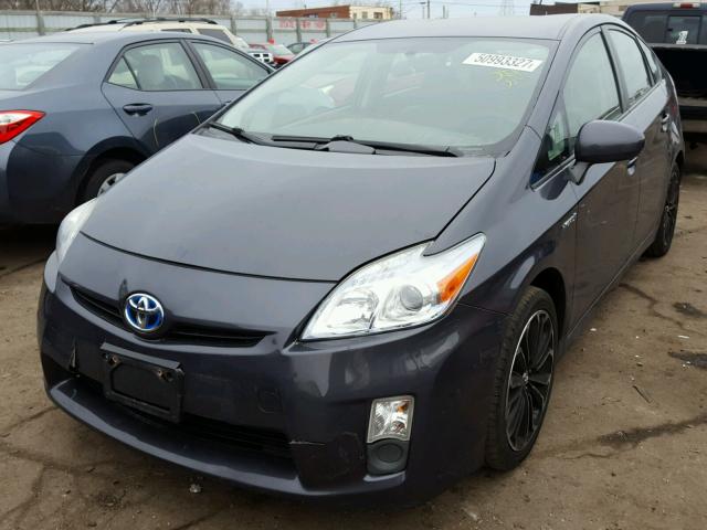 JTDKN3DU4A1007828 - 2010 TOYOTA PRIUS CHARCOAL photo 2