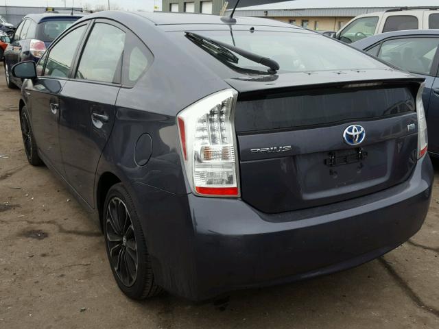 JTDKN3DU4A1007828 - 2010 TOYOTA PRIUS CHARCOAL photo 3