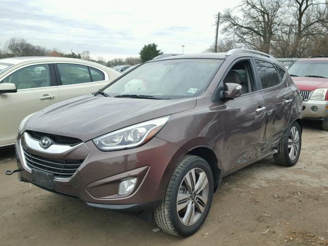 KM8JU3AG8EU814771 - 2014 HYUNDAI TUCSON GLS BROWN photo 2