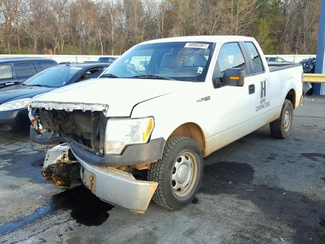 1FTEX1CW9AKE06906 - 2010 FORD F150 SUPER WHITE photo 2