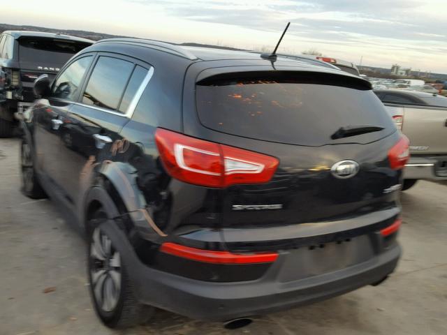 KNDPC3A69D7411906 - 2013 KIA SPORTAGE S BLACK photo 3