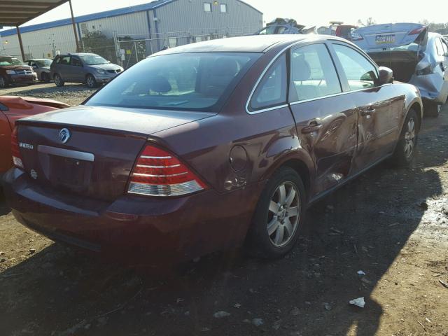 1MEFM401X5G613206 - 2005 MERCURY MONTEGO LU MAROON photo 4