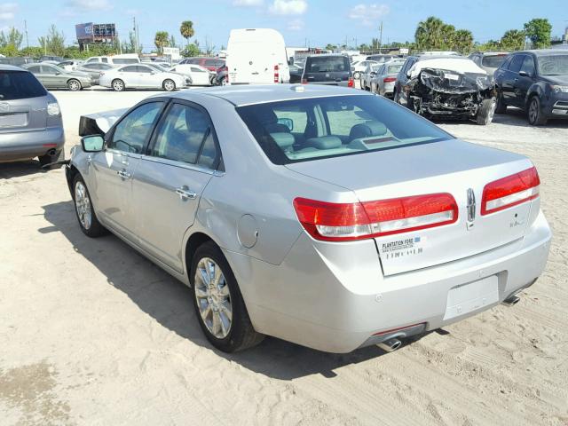 3LNHL2GC0AR750839 - 2010 LINCOLN MKZ GRAY photo 3