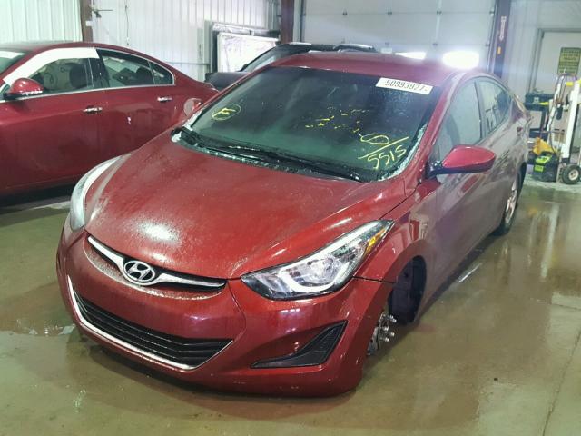 5NPDH4AE2FH575515 - 2015 HYUNDAI ELANTRA SE BURGUNDY photo 2