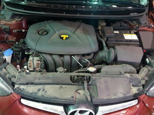 5NPDH4AE2FH575515 - 2015 HYUNDAI ELANTRA SE BURGUNDY photo 7