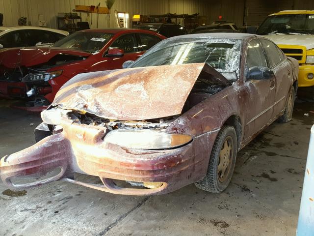 1G3NK52T81C100478 - 2001 OLDSMOBILE ALERO GX BURGUNDY photo 2