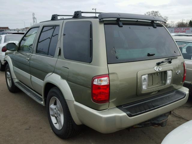 JNRDR09Y13W303659 - 2003 INFINITI QX4 GREEN photo 3