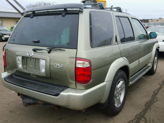 JNRDR09Y13W303659 - 2003 INFINITI QX4 GREEN photo 4