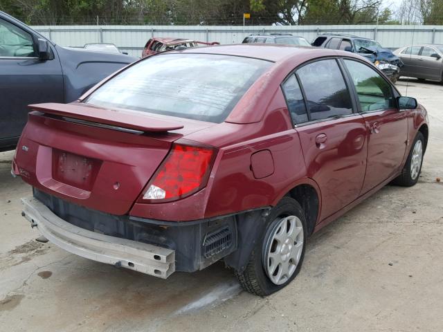 1G8AJ52F04Z114186 - 2004 SATURN ION LEVEL MAROON photo 4