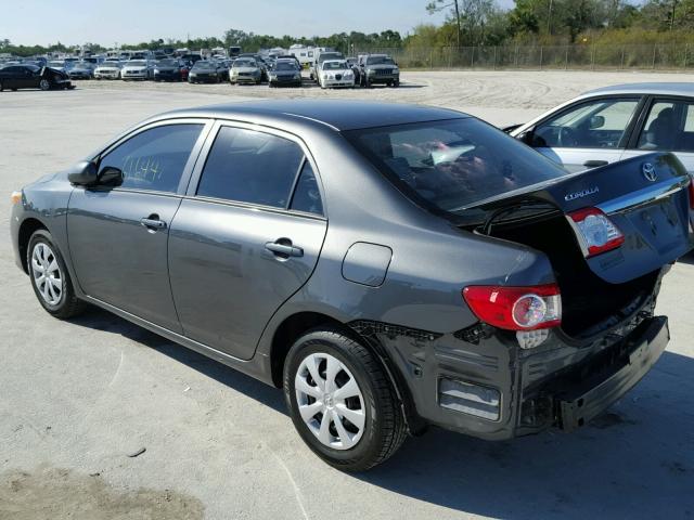 2T1BU4EE6DC944048 - 2013 TOYOTA COROLLA BA GRAY photo 3