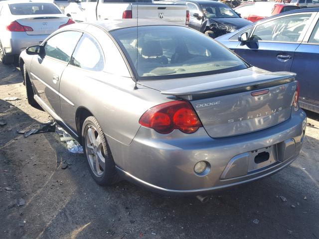 4B3AG52H54E043869 - 2004 DODGE STRATUS R/ GRAY photo 3