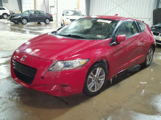 JHMZF1D68BS006337 - 2011 HONDA CR-Z EX RED photo 2