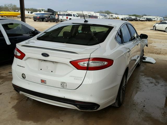 3FA6P0K9XER208918 - 2014 FORD FUSION TIT WHITE photo 4