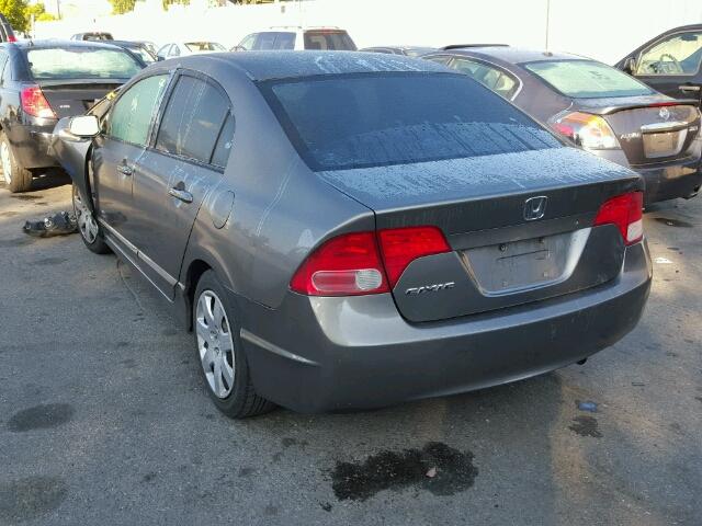 2HGFA16527H312344 - 2007 HONDA CIVIC LX GRAY photo 3