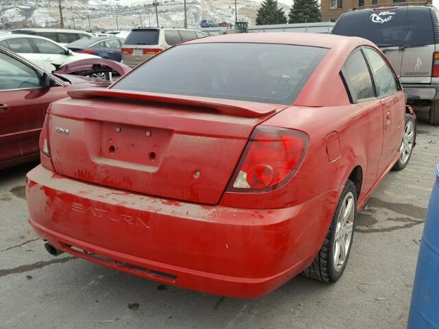 1G8AY12P85Z120669 - 2005 SATURN ION REDLIN RED photo 4