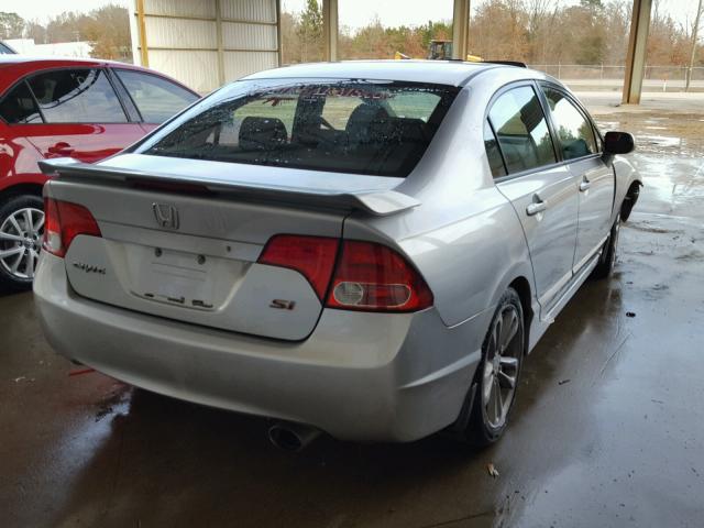 2HGFA55587H707718 - 2007 HONDA CIVIC SI SILVER photo 4