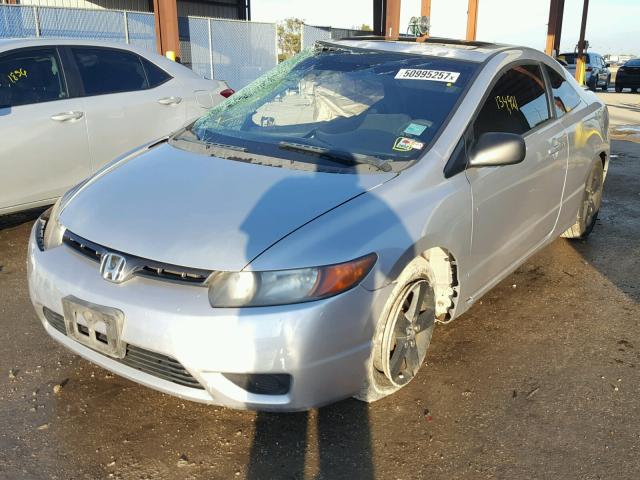 2HGFG12867H535405 - 2007 HONDA CIVIC EX SILVER photo 2