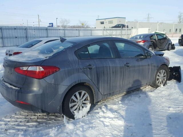 KNAFX4A66F5424937 - 2015 KIA FORTE LX GRAY photo 4