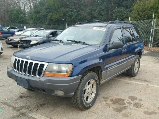 1J4GW48S31C590716 - 2001 JEEP GRAND CHER BLUE photo 2