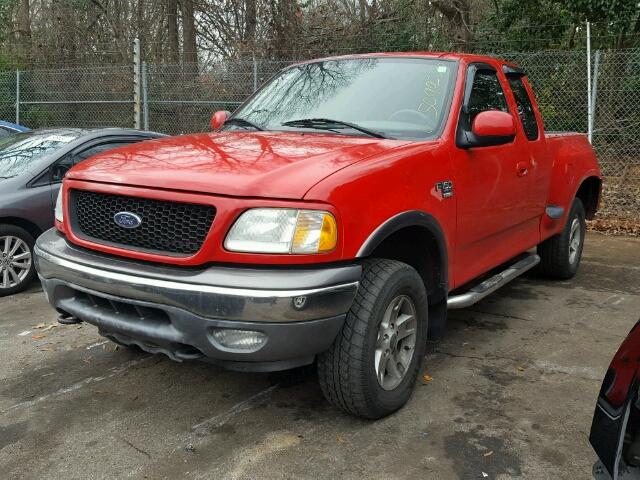 2FTRX08W13CA47711 - 2003 FORD F150 RED photo 2