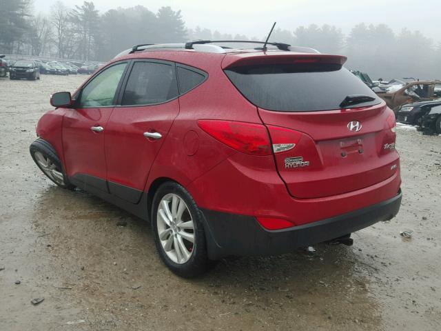 KM8JUCACXBU311896 - 2011 HYUNDAI TUCSON GLS RED photo 3