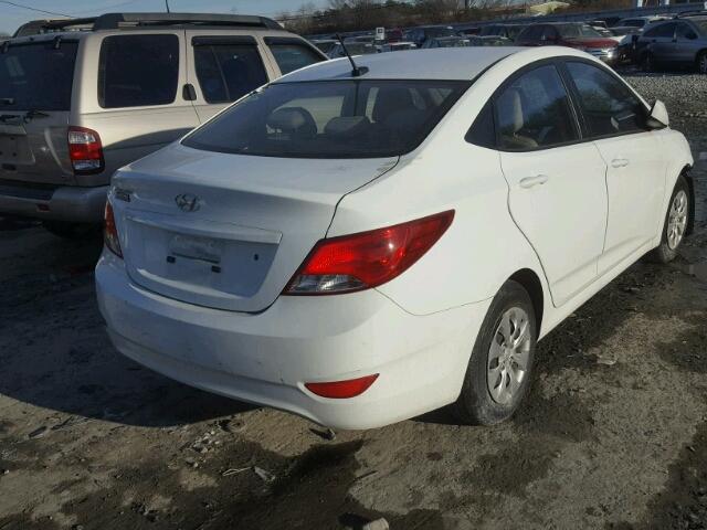 KMHCT4AE4FU916215 - 2015 HYUNDAI ACCENT GLS WHITE photo 4