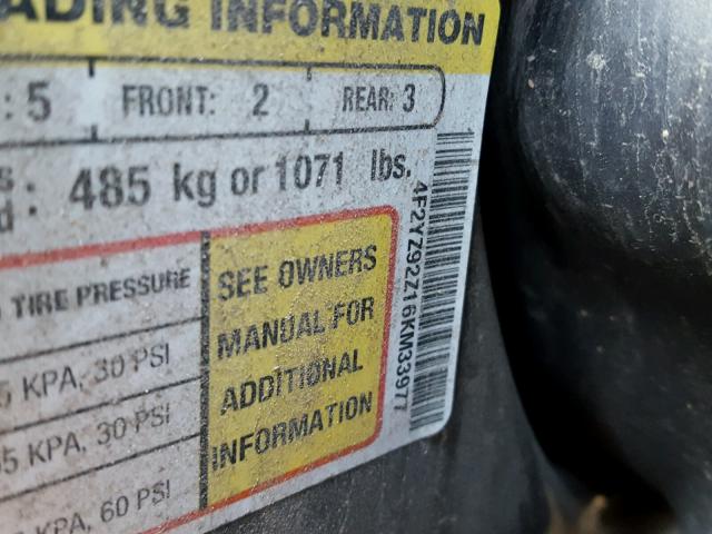 4F2YZ92Z16KM33977 - 2006 MAZDA TRIBUTE I GRAY photo 10