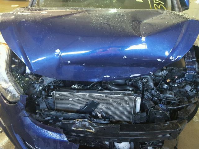 5NPDH4AEXCH143749 - 2012 HYUNDAI ELANTRA GL BLUE photo 7