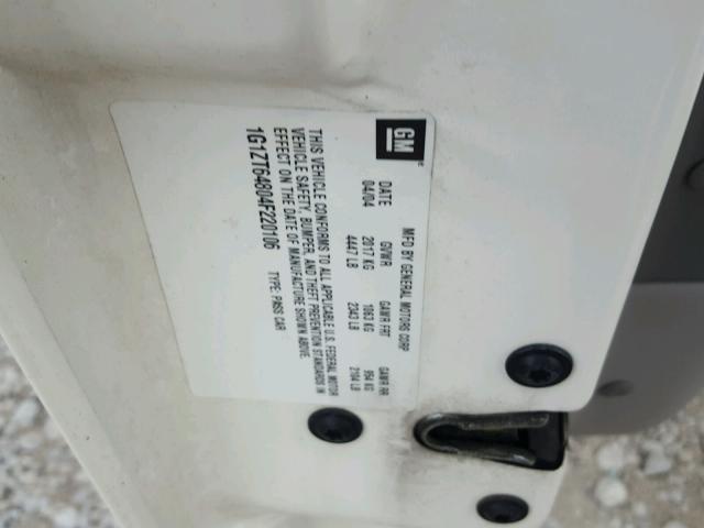 1G1ZT64804F220106 - 2004 CHEVROLET MALIBU MAX თეთრი ფოტო 10