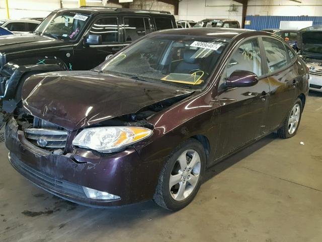 KMHDU46D88U327138 - 2008 HYUNDAI ELANTRA GL PURPLE photo 2