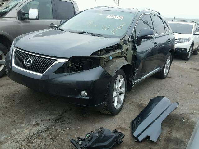 2T2BK1BA6AC043226 - 2010 LEXUS RX 350 CHARCOAL photo 2