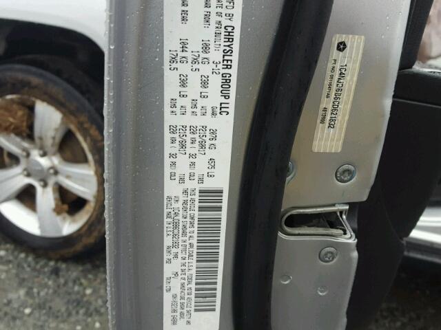 1C4NJDBB6CD621832 - 2012 JEEP COMPASS SP SILVER photo 10