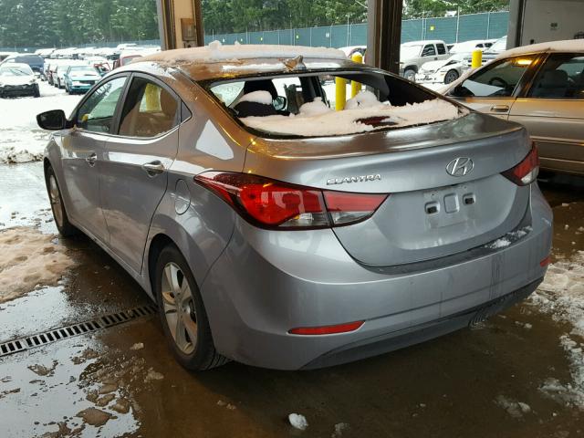 5NPDH4AE0GH747204 - 2016 HYUNDAI ELANTRA SE GRAY photo 3