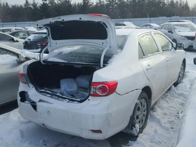 2T1BU4EEXDC054703 - 2013 TOYOTA COROLLA BA WHITE photo 4