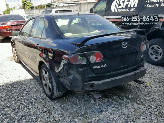 1YVHP80D265M08389 - 2006 MAZDA 6 S BLACK photo 3