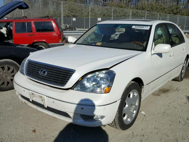 JTHBN30F930098769 - 2003 LEXUS LS 430 WHITE photo 2