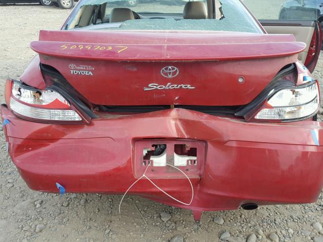 2T1CF22P91C458757 - 2001 TOYOTA CAMRY SOLA RED photo 9