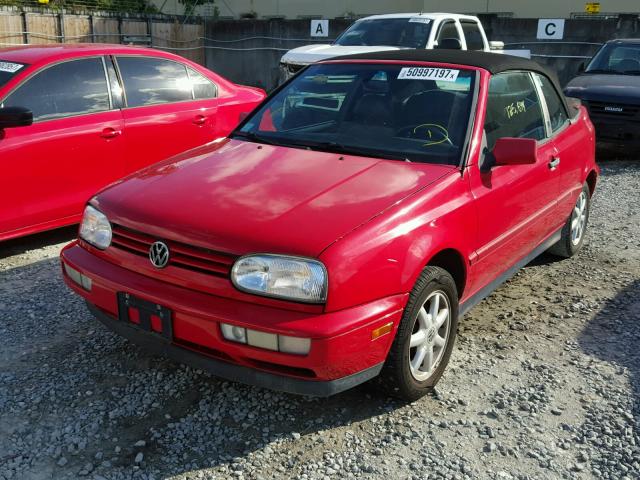 3VWBB81E0WM812137 - 1998 VOLKSWAGEN CABRIO GLS RED photo 2