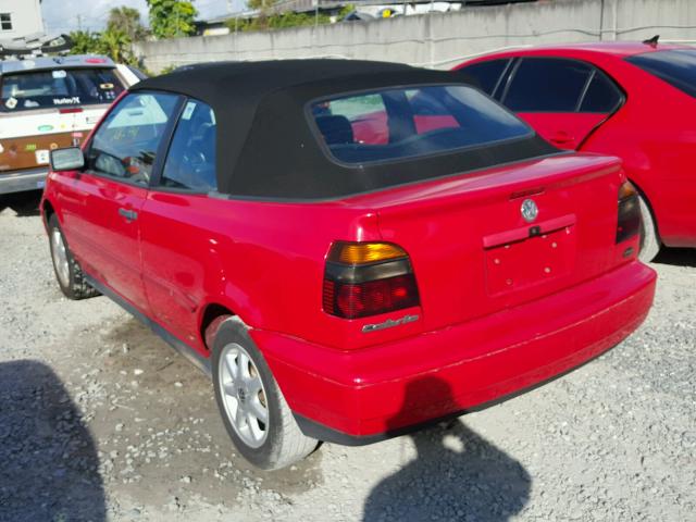 3VWBB81E0WM812137 - 1998 VOLKSWAGEN CABRIO GLS RED photo 3