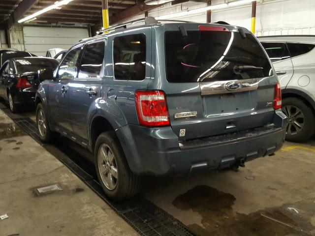 1FMCU9EG4BKA62077 - 2011 FORD ESCAPE LIM BLUE photo 3