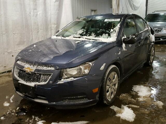 1G1PA5SG1E7203053 - 2014 CHEVROLET CRUZE LS BLUE photo 2