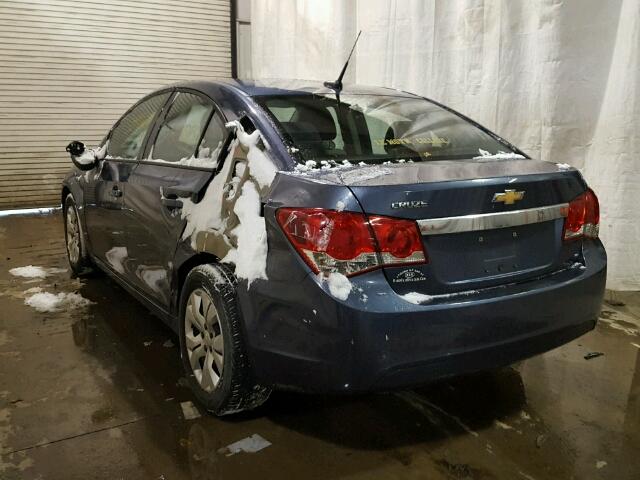 1G1PA5SG1E7203053 - 2014 CHEVROLET CRUZE LS BLUE photo 3