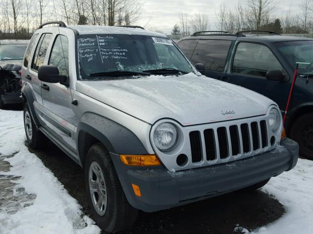 1J4GL48KX7W671535 - 2007 JEEP LIBERTY SP SILVER photo 1