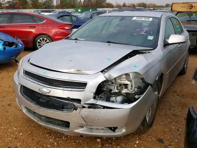 1G1ZC5EB8AF308479 - 2010 CHEVROLET MALIBU 1LT SILVER photo 2