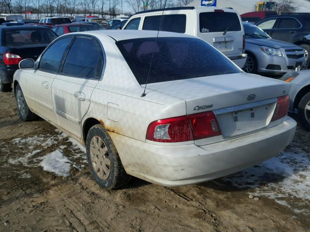 KNAGD126845261229 - 2004 KIA OPTIMA LX WHITE photo 3